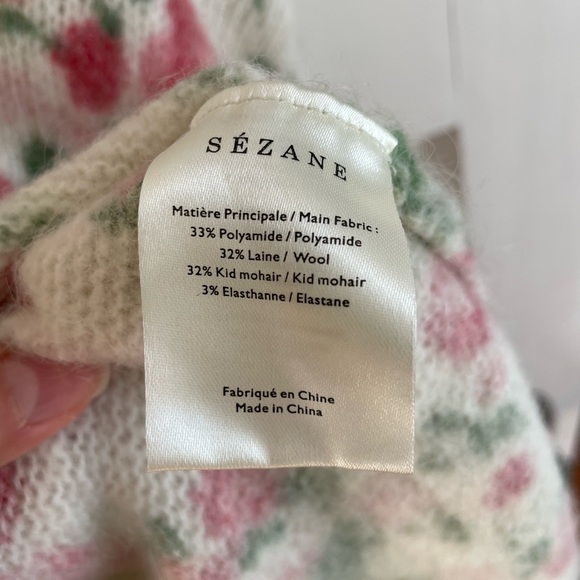Sezane Amaya mohair floral sweater - Picture 6 of 6